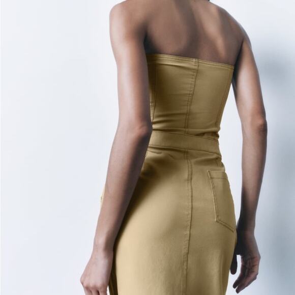 ZARA STRAPLESS DRESS - Picture 3 of 7